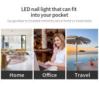 Lámpara De Uñas LED UV Mini 6W Secado De Polvo De Uñas Con Cable USB Portátil Herramienta Para Uñas En Casa Color Rosa Y Blanco - details 3