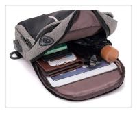 Bolsa De Hombro Pequeña Para Hombre Con Carga USB Impermeable Bolsa De Pecho Para Viaje Estilo Business Material Oxford - details 22