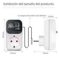 Controlador De Temperatura Digital Con Timer Y Sensor Probing Enchufe De Salida EU Plug Termómetro Para Calentamiento Y Enfrío 16A Con Luz Trasera - details 19
