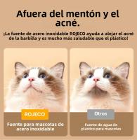 ROJECO Fuente De Agua Para Gatos Y Perros En Acero Inoxidable 3.2L Dispensador Automático De Agua Para Mascotas Accesorios Para Animales - details 3