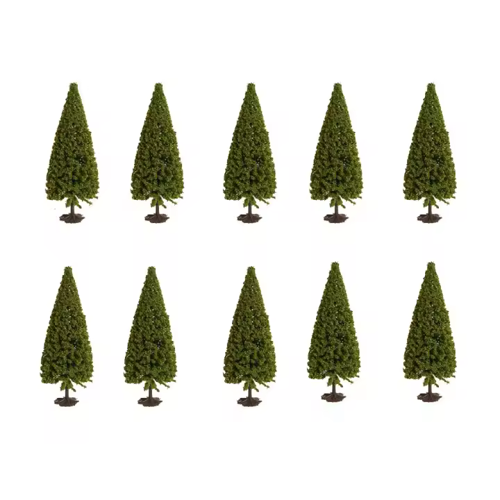 10PCS Árboles De Pino Para Modelo De Construcción Mesa De Arena Material De Modelado Pinus Landscape Christmas Tree Tower - 1