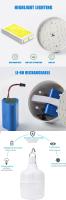 Lámpara De Emergencia LED Recargable USB Con Panel Solar Portátil Para Camping Y Jardín Bulbo Energía Ahorradora Con Gancho Para Colgar - details 1