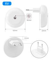 Lámpara De Pared LED Redonda Con Sensor De Atardecer a Medianoche Para Iluminación Nocturna Interior En Dormitorio Baño Cocina Escaleras Pasillo Conectividad EU/US - details 10
