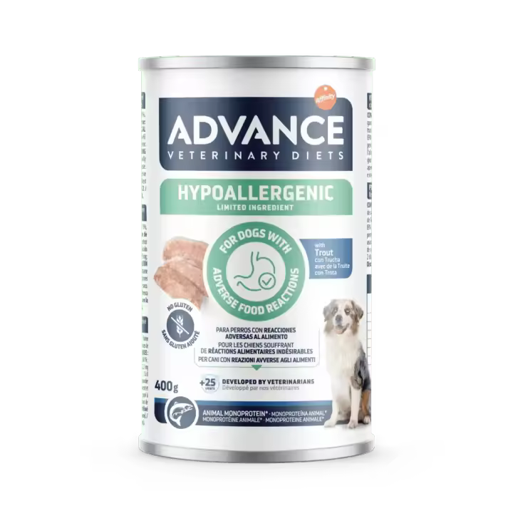 Advance Hypoallergenic Limited Ingredients - Trucha - Alimento Húmedo Completo y Equilibrado Monoproteico - 3 Unidades - 1