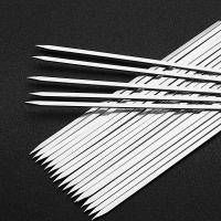 10/15Pcs Brochetas De Barbacoa De Acero Inoxidable Reutilizables Para Camping Al Aire Libre Herramientas De Picnic Y Cocina - details 8