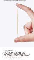 300/500pcs Algodón Swabs Doble Cabeza Con Palitos De Madera Médicos Para Nariz Y Oídos Limpiador Microbush Herramienta De Belleza Para Maquillaje - details 4