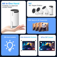 Proyector Portátil Magcubic Android 11 4K 1280*720P HY300 pro Con Dual Wifi 260ANSI 180° Flexible BT5.0 Cine Al Aire Libre - details 10