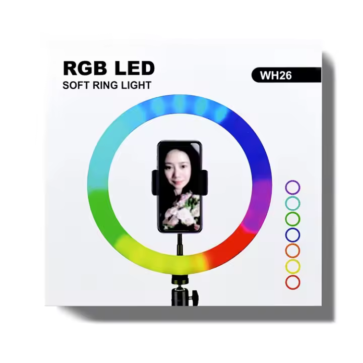 EasySpeed Aro Luz LED Trípode 210 CM, Iluminación Regulable 26 32 34 CM Soporte Teléfono Móvil, Youtube, TikTok, Twich Live - 1