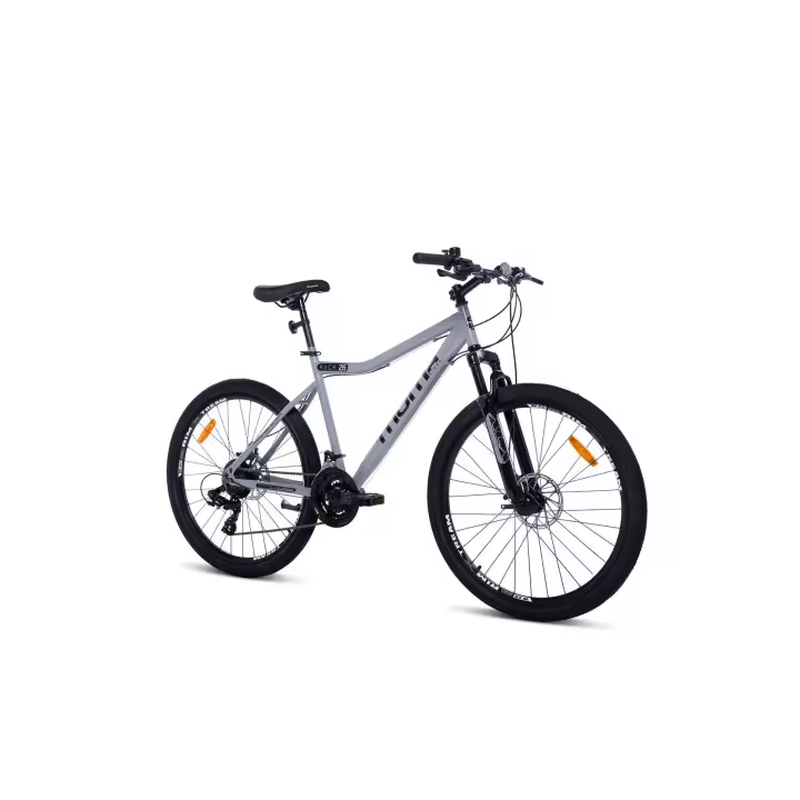 Moma Bikes - VTT 26" - Semi-Rigide - SHIMANO 21 Vitesses - Freins a disques - Gris - 1