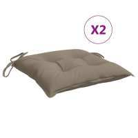 vidaXL Cojines sillas de jardín 2 uds tela Oxford 50x50x7 cm Color Antracita,  Gris,  Beige y mas Cojín Decorativo de Asiento Cojines de muebles de salon - details 2