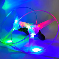 3 unids iluminación LED Flying Disc Propeller helicóptero juguetes pull cadena platillo volante UFO trompo juguete niños diversión al aire libre juego - details 0