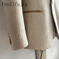Traje De Boda Para Hombre Fanlifujia Diseño Italiano 2024 Chaqueta De Tuxedo De Encaje De Jerez 2 Piezas Adecuado Para Novio - details 5