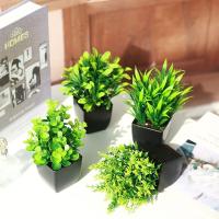 4pcs Plantas Artificiales Verdes Para Exteriores Pequeñas En Macetas Decoraciones Para Escritorio Hogar Y Oficina Propiedades Fotográficas - details 2