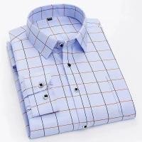 Camisa De Patoleta Para Hombre Con Manga Larga Para Uso Formal Y Casual Estilo Casual Inteligente Cuadros Talla Única - details 14
