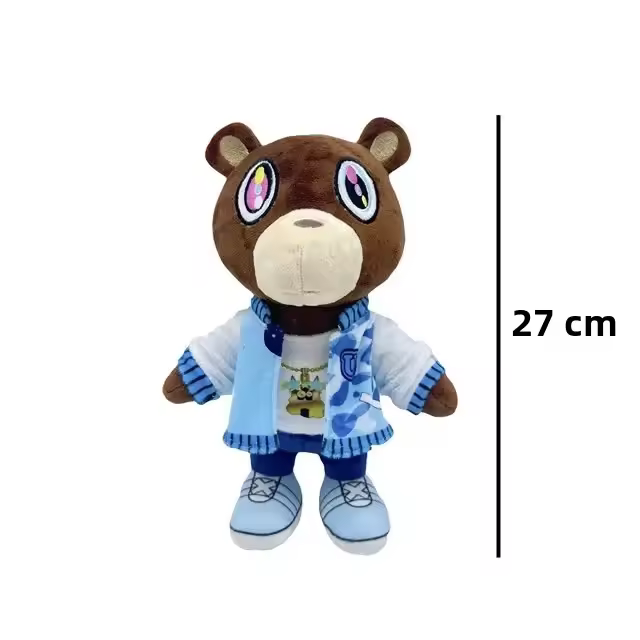 Oso De Peluche Kanye 26cm Juguetes Suaves Y Adorables Para Decoración De Habitación Regalo De Cumpleaños Y Navidad Para Niños Y Niñas - 1