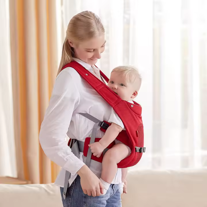 MOV Portabebés para todas las estaciones, portabebés de sujeción frontal, taburete de cintura de doble propósito, artefacto para dormir y sostener al bebé. - 1