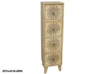 Gerimport Mueble auxiliar 4 cajones 24 x 20 x 88 cm - details 1