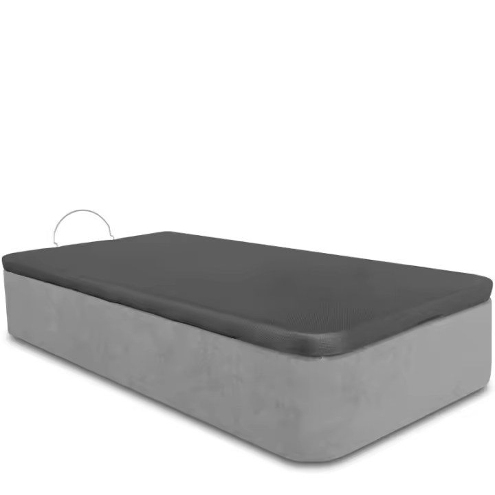 Canape Abatible Tapizado SERENA - Gran Capacidad - Modelo Individual - Tela Antimanchas - Mueble de Almacenaje para Dormitorio - Ventadecolchones.com - 1