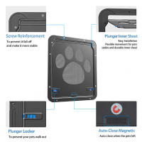 Puerta Para Perros De Pantalla Con Abertura Magnética Cerrable Tamaño 8x10 Pulgadas Adecuado Para Pequeños Perros Material Plástico - details 3