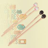 IRIN Palmas De Tambor Para Marimba Y Xilofono Mallets De Percusión Con Mango De Arce Accesorios De Instrumentos Musicales Blanco/Cafe - details 0