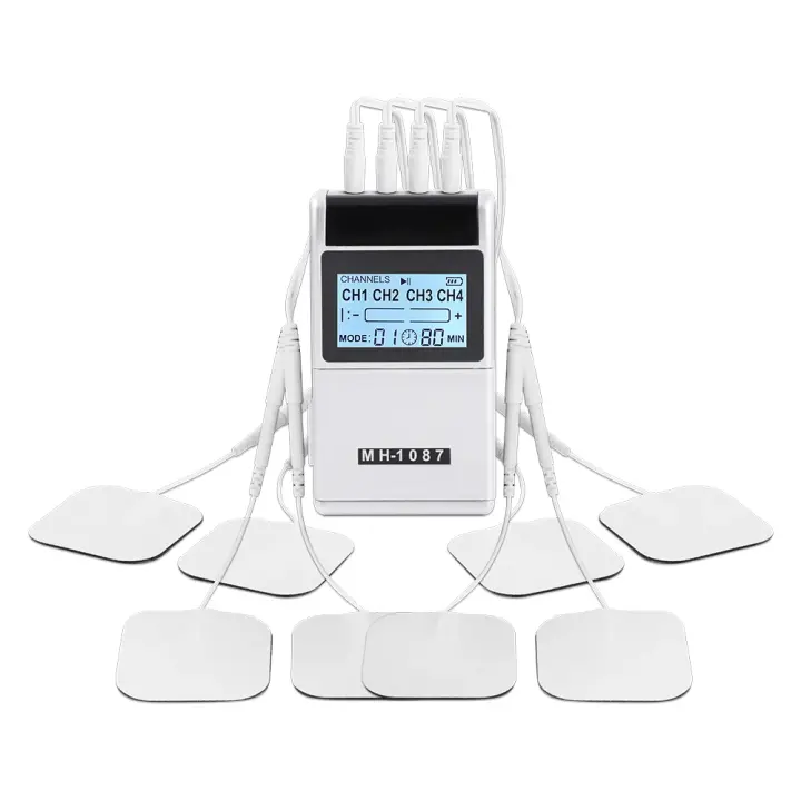 PORCHEDDU Masajeador Eléctrico Profesional De 15 Modos Y 4 Canales De Estimulación Muscular PMS Para Therapy Físio Eléctrica Electrodo De Masajeador Corporal - 1