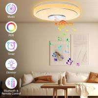 Plafón LED Regulable 48W. Luz de techo RGB de 10,23 pulgadas/12,99 pulgadas con altavoz Bluetooth Luz de techo LED RGB con control remoto y control de aplicación para baño, sala de estar y dormitorio - details 1