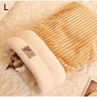 Bolsa De Dormir Para Mascotas Invierno Grueso Cálido Suave Plush Semi Aislado Viento Prueba Silla De Gato Perro Cómoda Cama Para Hogar - details 11