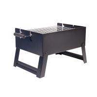 Cofan Barbacoa de carbón portátil | Parrilla de acero cromado | Barbacoa plegable | Con asas laterales | Ideal para camping, jardín y terraza | Medidas: 45,5 x 34,5 x 31,5 cm - details 1
