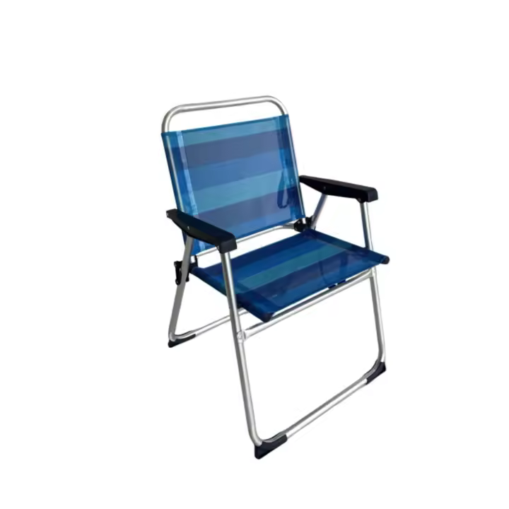 VICTORIA&ANDREA® Silla de camping plegable y portátil, Silla playa de medida 52x56x80cm, estructura metal y ultraligero para exteriores con reposabrazos, con asa de transporte, Ideal para acampada, camping, pesca y trekking - 1