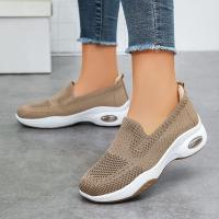 Zapatillas De Mujer Rimocy Moda Transpirables Tejidas 2024 Primavera/Otoño Casuales Sin Cordones Zapatos De Caminar Con Almohadilla De Aire Talla Verdadera Para Tamaño 36-41 - details 10