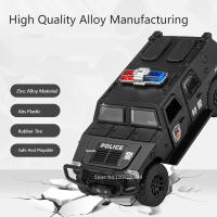 Coche De Juguetes Dongfeng Warrior 1/32 Modelo De Aleación Diecast SUV Coche De Policía Con Sonido Luz Pull Back Cuerpo De Metal Neumáticos De Goma Regalos Para Niños - details 8