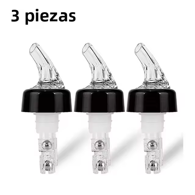 Triturador Automático De Botella De 1 Oz (30 mL) Pack De 3 Dispensador De Cócteles Vino Y Drinks Medidor Rápido Eco-amigable - 1