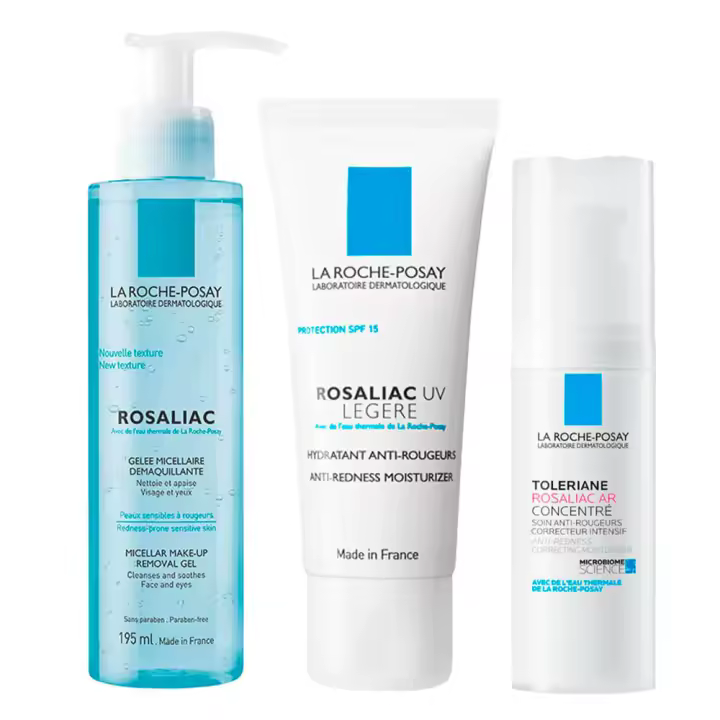 Rutina La Roche Posay Rosaliac Gel Micelar 195 ml + Toleriane Rosaliac Ar Concentrado 40 ml + Toleriane Rosaliac Ar Spf30 50 ml Pack - 1