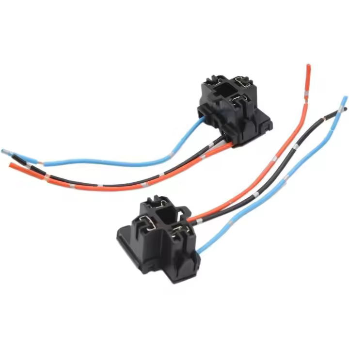 2 piezas de 3 terminales para cableado de bombillas de luz antiniebla H4 para coche - 1