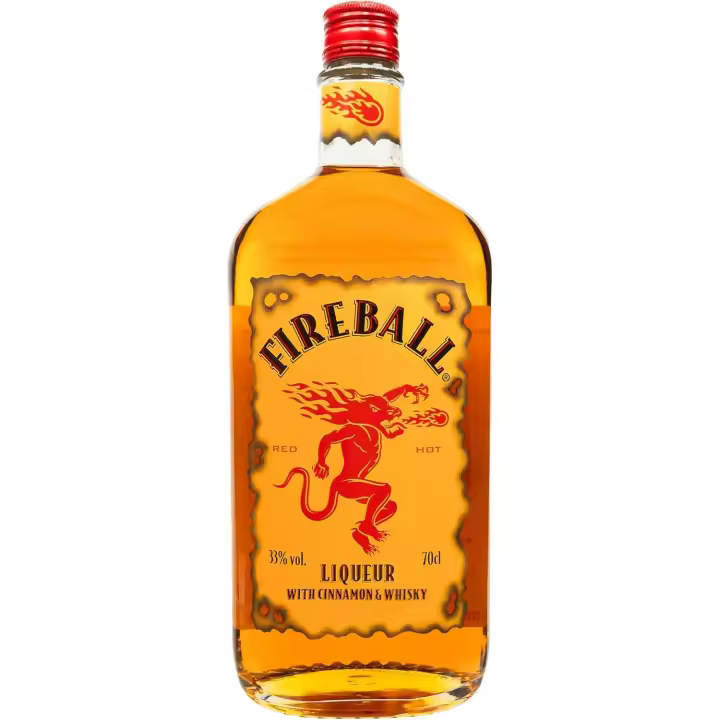 Fireball Cinnamon Whisky - botella de Licor de Whisky infusionado con canela - 700ml - 1