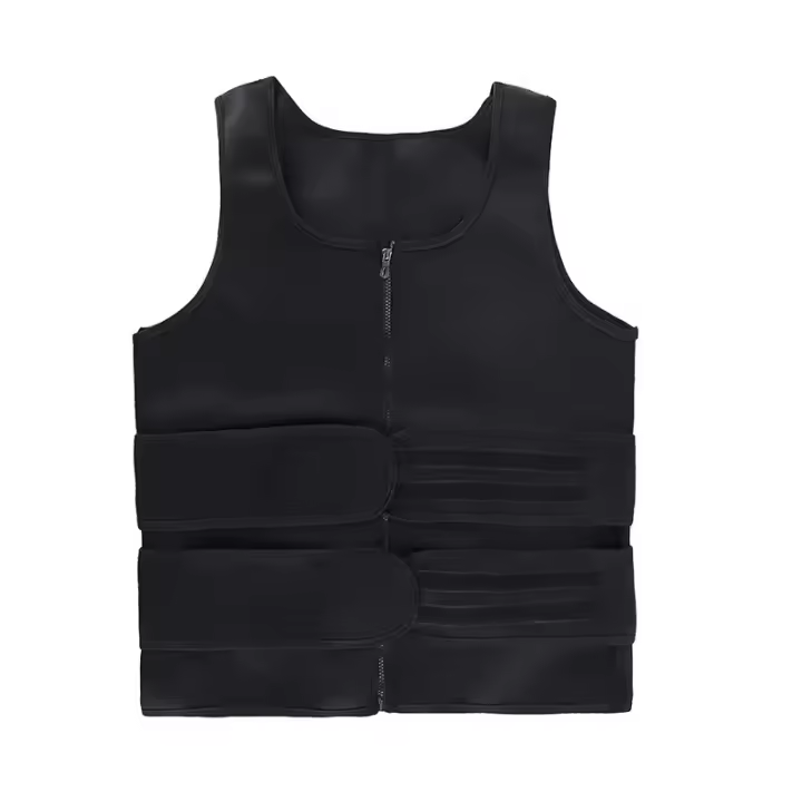 Chaleco moldeador de cuerpo con Doble cinturón de talla grande para hombre, corsé de Goma reforzado que induce el sudor, Deportiva Belt que aprieta la girdle. - 1