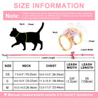 Set De Correa Y Arnes Para Gato Con Diadema Vestido De Princesa Para Chihuahua Y Teddy Gatos Pequeños De Nylon Tallas XS/S/M Colores Rosa/Azul - details 1