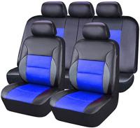 Funda de asiento de cuero sintético para Coche de 5 plazas, universal, con las costurastipo sándwich y Arco. - details 3