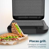 Cecotec Sandwichera Rock'nToast Grill +, 800W de Potencia, Revestimiento piedra RockStone, Antiadherente, Acero Inoxidable, Revestimiento ecológico libre PFOA - details 1