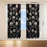 2pcs Cortina De Ojo De Búho Para Decoración Del Hogar Tratamiento De Ventana Para Dormitorio Oficina Cocina Sala De Estar Y Estudio 100% Poliéster - details 13
