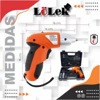 LoLek Destornillador inalámbrico recargable sin cables, con 45 accesorios, luz led, gran poder, mango antideslizante, - details 5