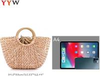 Bolso de Verano para Mujer, hand Tejido, with ASA superior, para Playa, Mar, Paja de ratón, bolsas de embrague - details 4