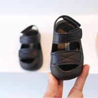 Sandalias De Playa Para Niñas Verano Zapatos Infantiles De Color Sólido Cierre De Correa Antideslizante Transpirable Talla True Fit - details 5