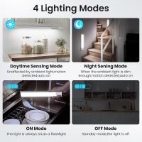 Luz LED Armaro con Sensor Movimiento 6000K 4 Modos Luz LED Adhesiva Magnética 350/500/700mAh USB Recargable Luz Nocturna para Cocina, Armaro, Escaleras, Pasillo, Garaje-2 Packs 3 Colores de Luces Cambiantes - details 0