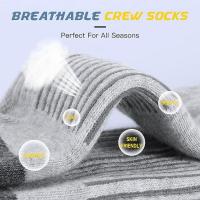 6 Pares De Calcetines Deportivos Largos Para Hombre Comprimidos Transpirables Para Baloncesto Y Correr Talla Grande 38-46 Blanco/ Negro - details 1