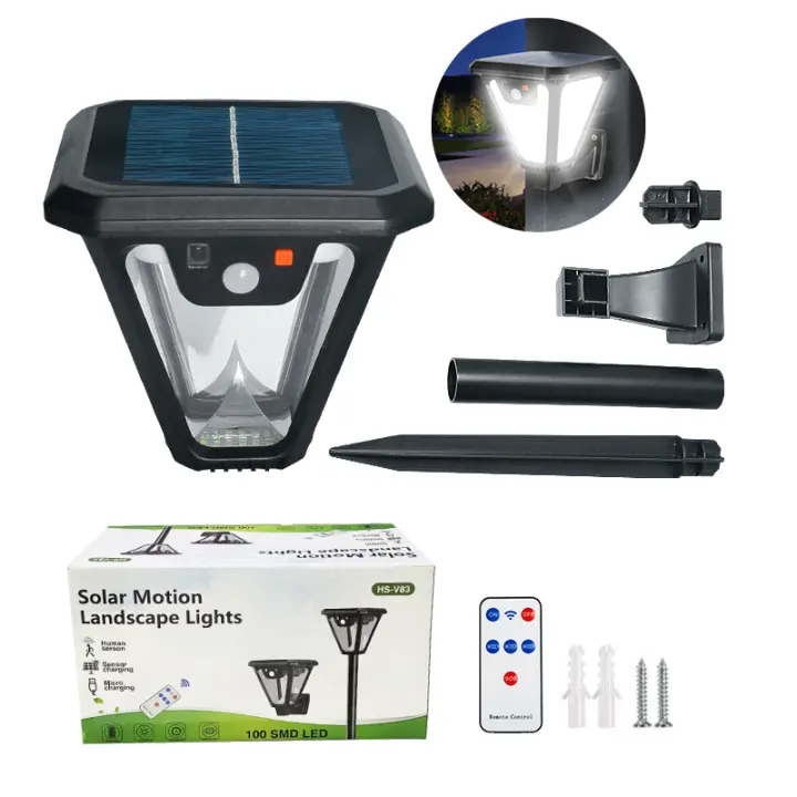 Spotlight Solar Exterior 5500K Luz De Jardín Decorativa Para Patio Yard Lámpara De Pared Solar Con Inducción Luz De Suelo Para Jardín Moderna IP65 ABS Batería De Litio - 1