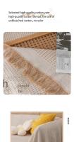 Manta De Algodón Nórdica De Color Sólido Para Todas Las Estaciones Toalla De Pelusa De Viento Simple Cojín Para Almuerzo Estilo Clásico Rectangular Para Adultos - details 8