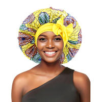 Bonnetera Africana Grande Para Mujer Con Cinta De Satén Y Banda Elástica Tapete De Cabeza Para Noche Capa De Descanso Para Quimioterapia Turban Chemo Moda Casual Unisex - details 4
