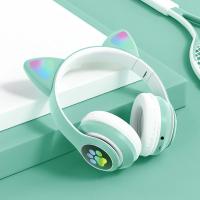Auriculares Bluetooth 5.0 Con Lámpara De Flash Y Orejas De Gato Para Niñas Soporte TF Card Micrófono Inalámbricos Regalo De Cumpleaños - details 15