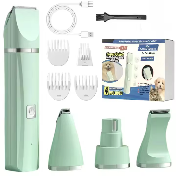 Premium 4 en 1 Máquina Cortar Melo Perros, impermeable Máquina de Cortar Melo para Perros y Cortapelos para Pitas de Perros - 1
